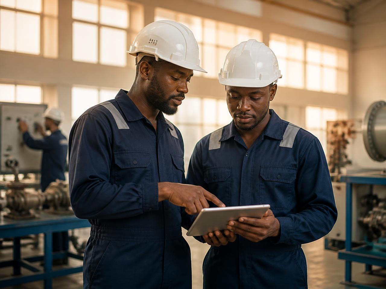 Ingénieurs nigériens en formation dans un centre technique
